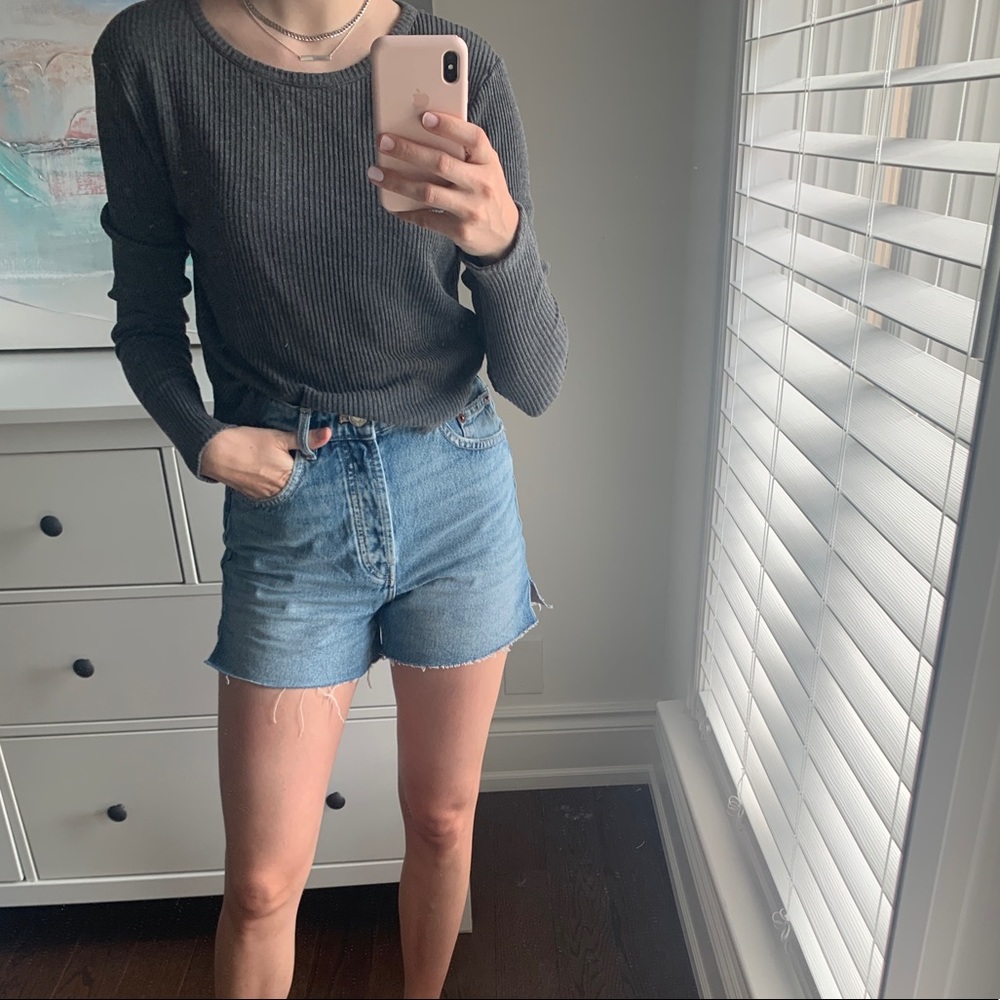 Brandy Melville Grey Knit Long Sleeve